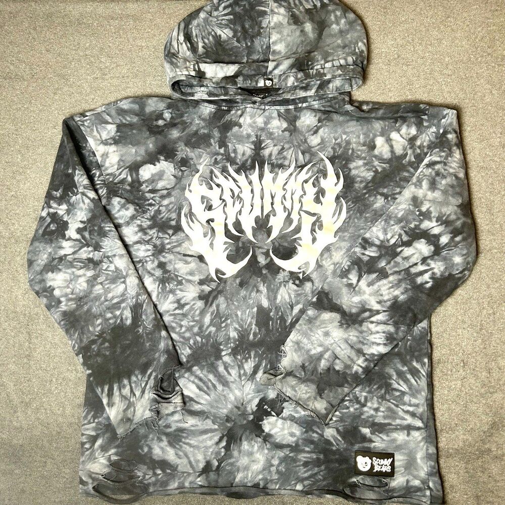 Scummy bears Scummy Streetwear Tie Dye Hoodie Mens Size Medium Gray